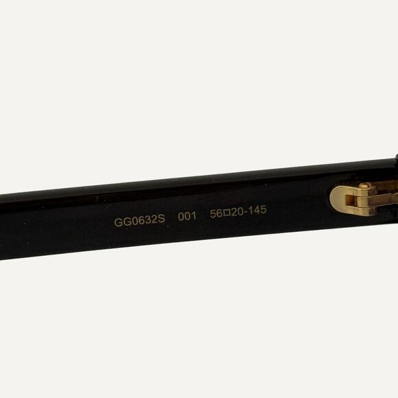 Gucci GG0632S 001 Oversized Rectangular Black Marmont Tinted Sunglasses Women main image 6